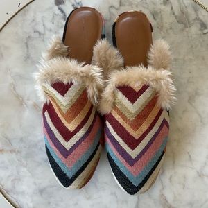 Universal Threads faux fur mules - size 11